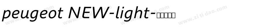 peugeot NEW-light字体转换